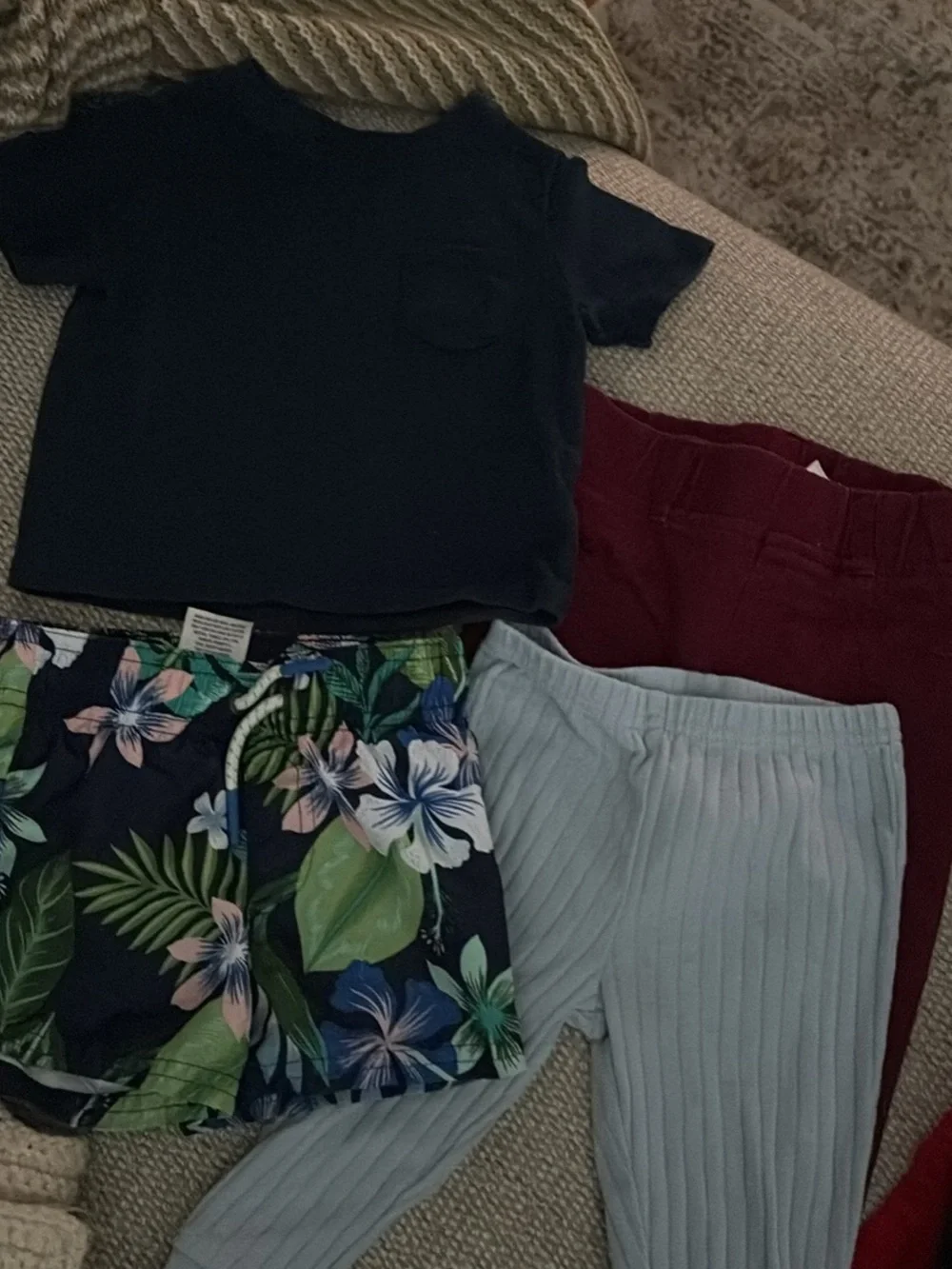Baby boy bundle — Printed Button-Up with Coordinating Shorts Set, pants, neutral